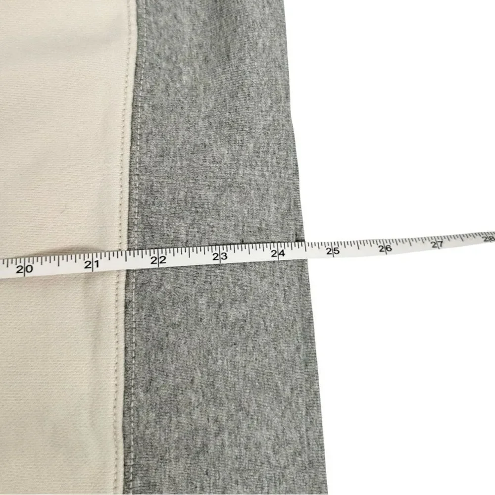 J. Crew Vintage Fleece Tri-Color Cream Gray Crewneck Sweatshirt Men’s Size Large